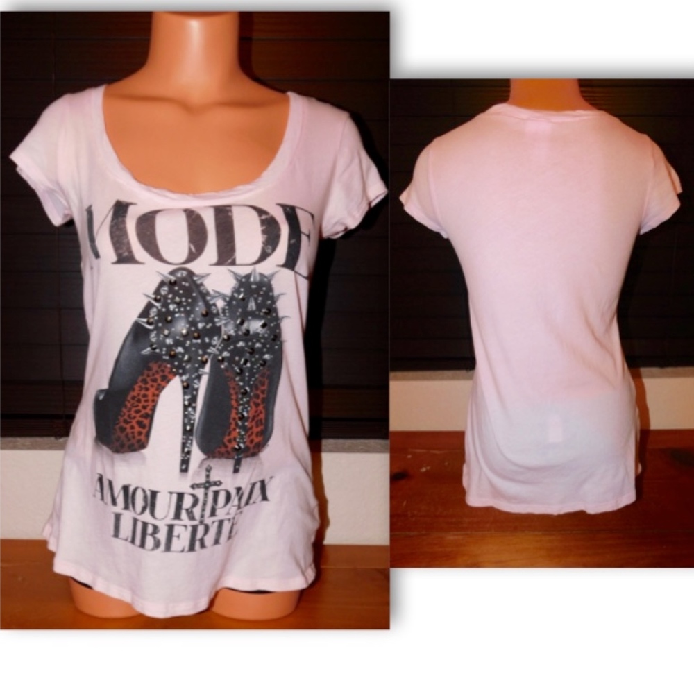 Dolled Up by Fang Junior Pink Embellished T-Shirt